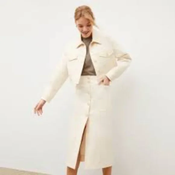 NEW Denim Machine-Washable Skirt - Picture 2 of 7